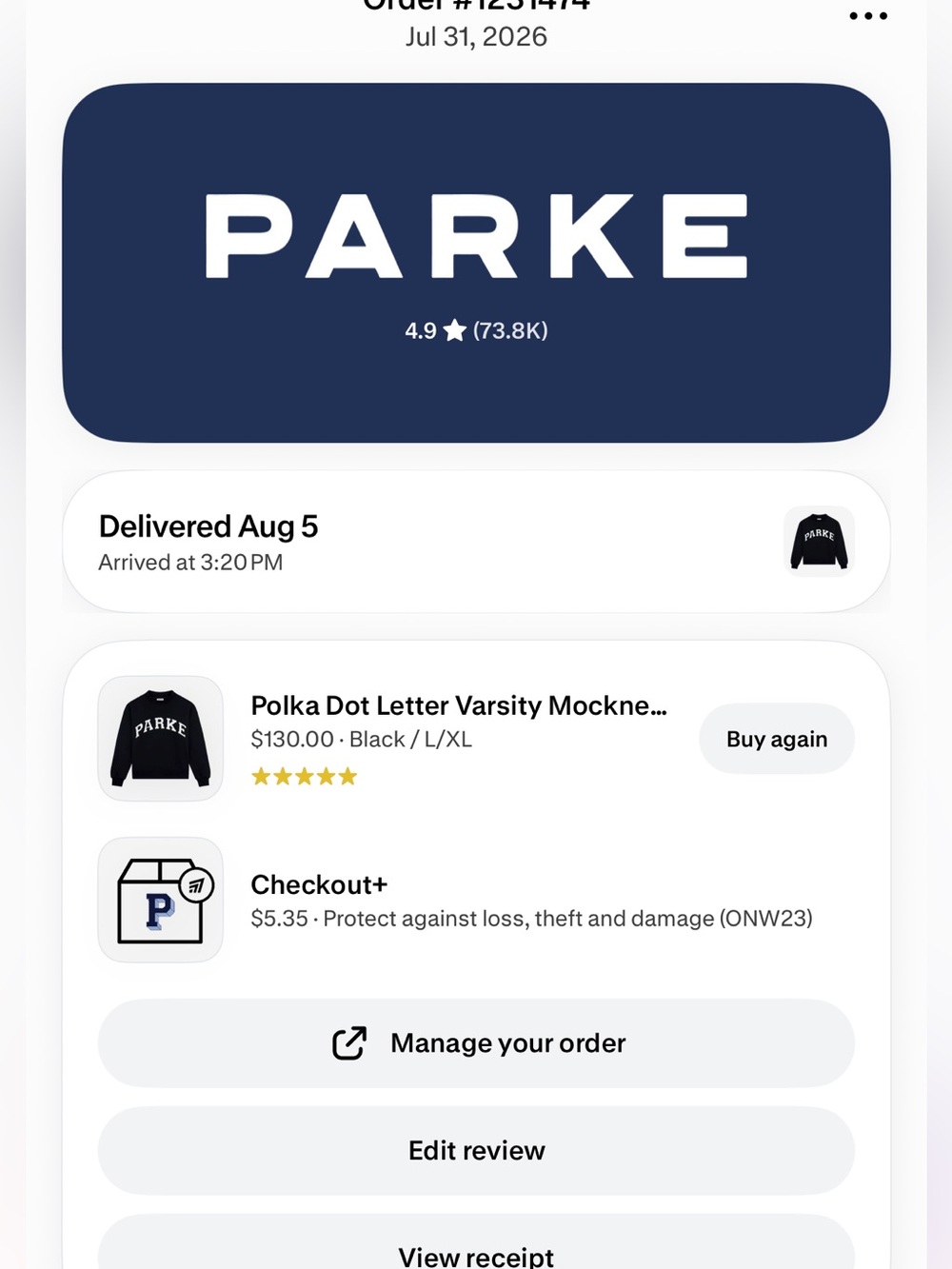 PARKE Polka Dot Letter Varsity Mockneck!!
🖤🤍